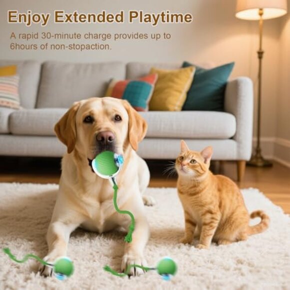 Smart Automatic Rolling Pet Ball Toy Interactive Cat Dog Play - Picture 6 of 7